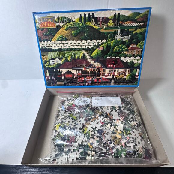 vintage 1999 "Los Altos Mail Train" Hometown Collection 1000-piece jigsaw puzzle - Picture 3 of 12